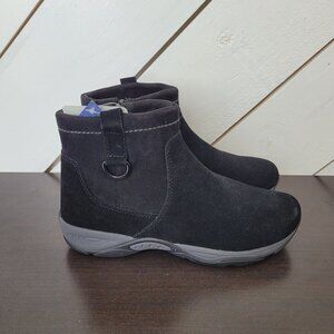 NEW Easy Spirit Womens Seelton Black Suede Leather Boots Size 6.5/M